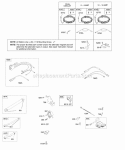 Alternator Fuel Supply Ignition Diagram and Parts List for 405777-0112-E1  Briggs and Stratton Engine